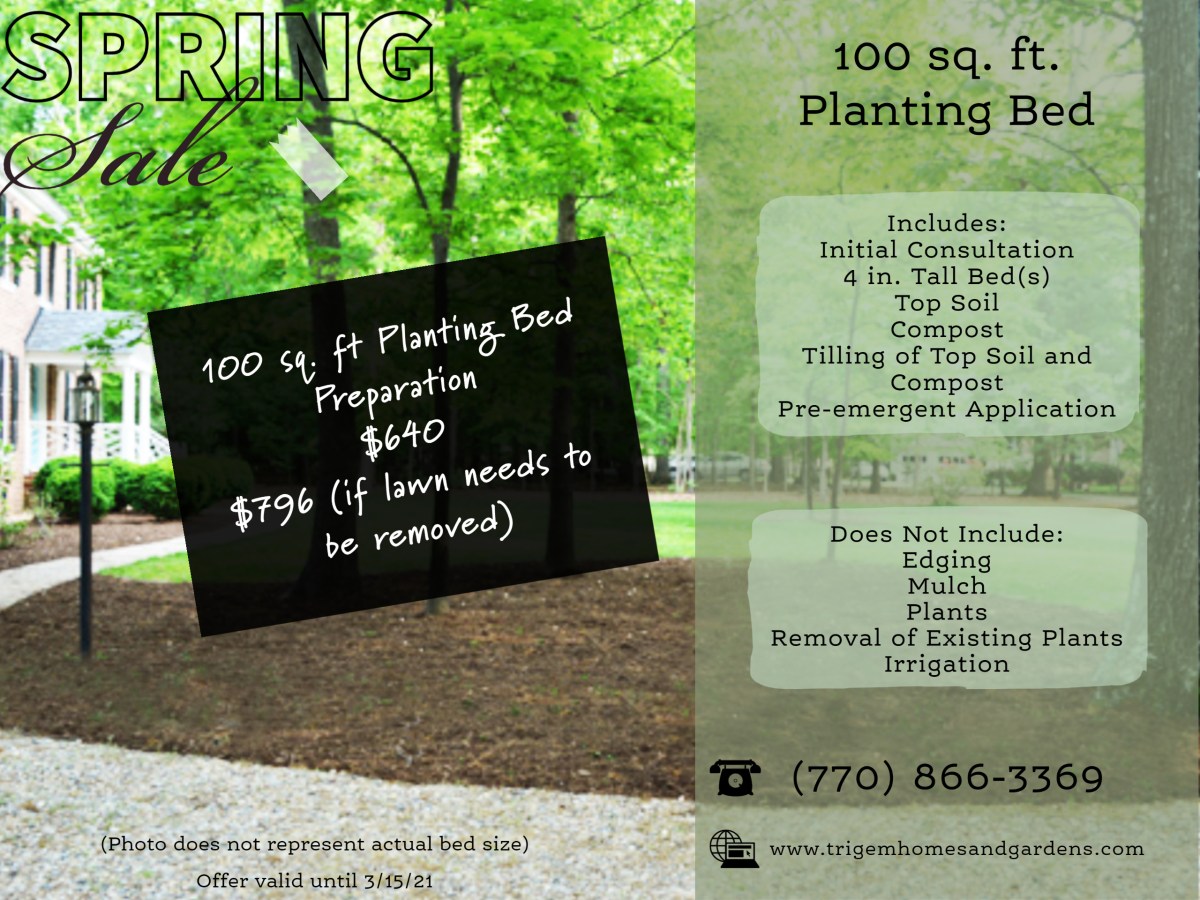 Bed Preparation Spring Sale